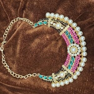 Elegant Pearl and Gemstone Necklace